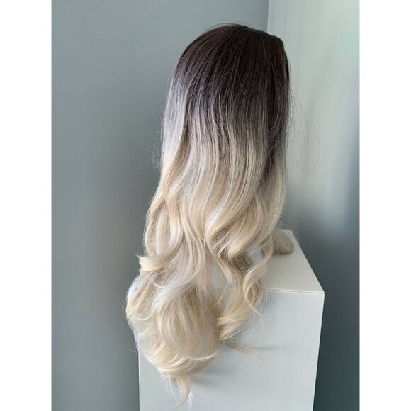 Long Ombre Blonde Body Wave Synthetic Wig - Taylor - Picture 3 of 4